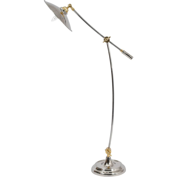 Elise Brass and Silver Adjustable Floor Lamp