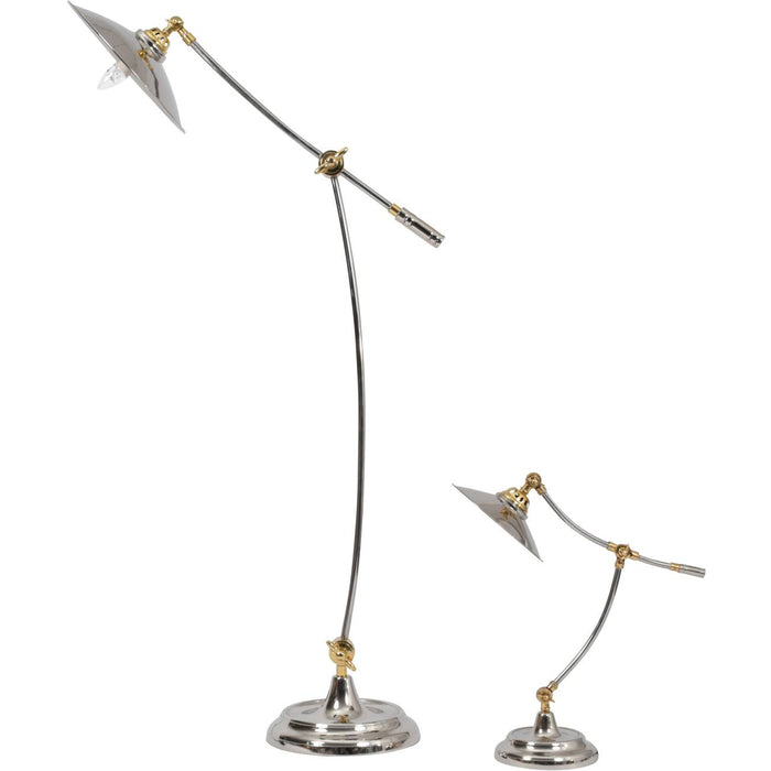 Elise Brass and Silver Adjustable Floor Lamp