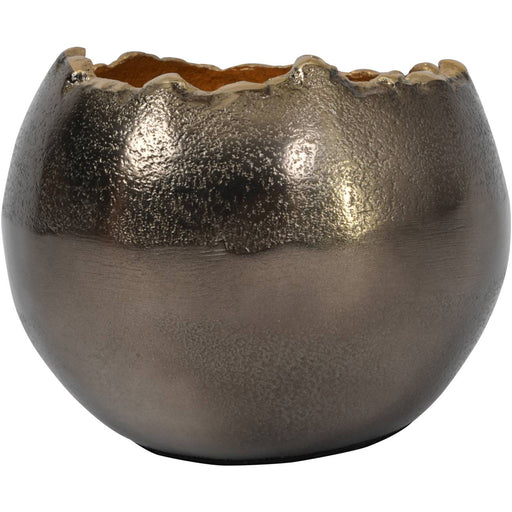 Karin Lava Ball Vase, Aluminium, Gold