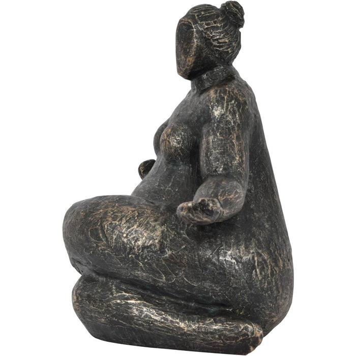 Denton Mediating Feminine Sculpture, Aged Bronze