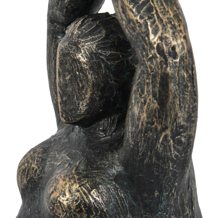 Denton Mediating Feminine Sculpture, Aged Bronze