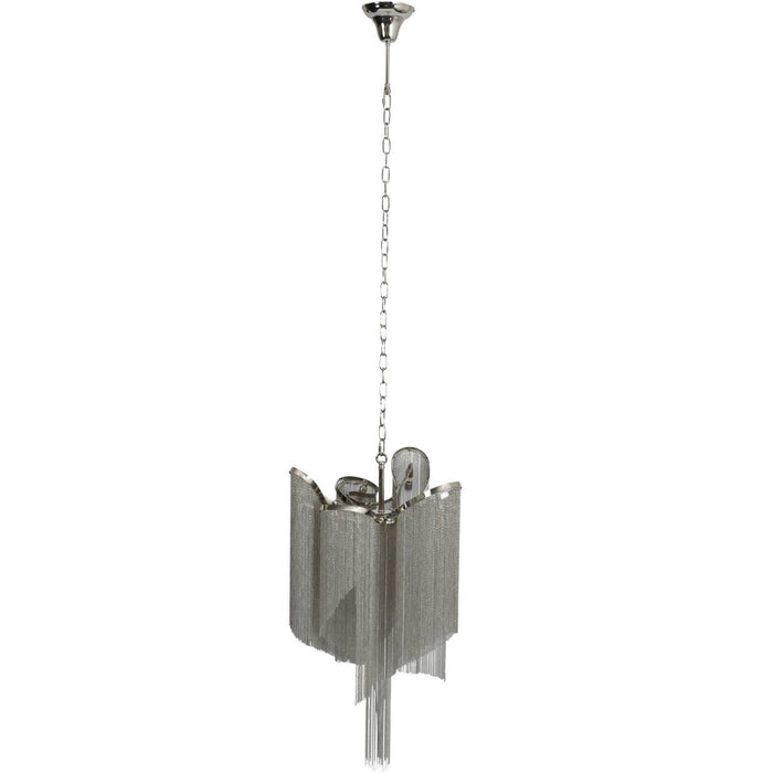 Märta Silver Chain 6 Bulb Pendant Lamp Small