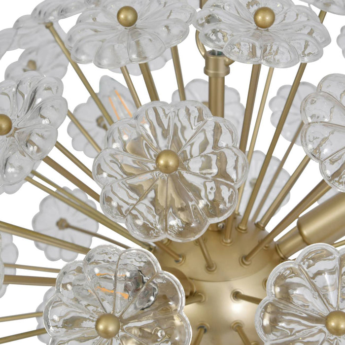 Maja Champagne Gold And Glass Pendant Chandelier
