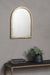 Élise Metal Wall Mirror, Small, Arched, Brass Finish, Window 