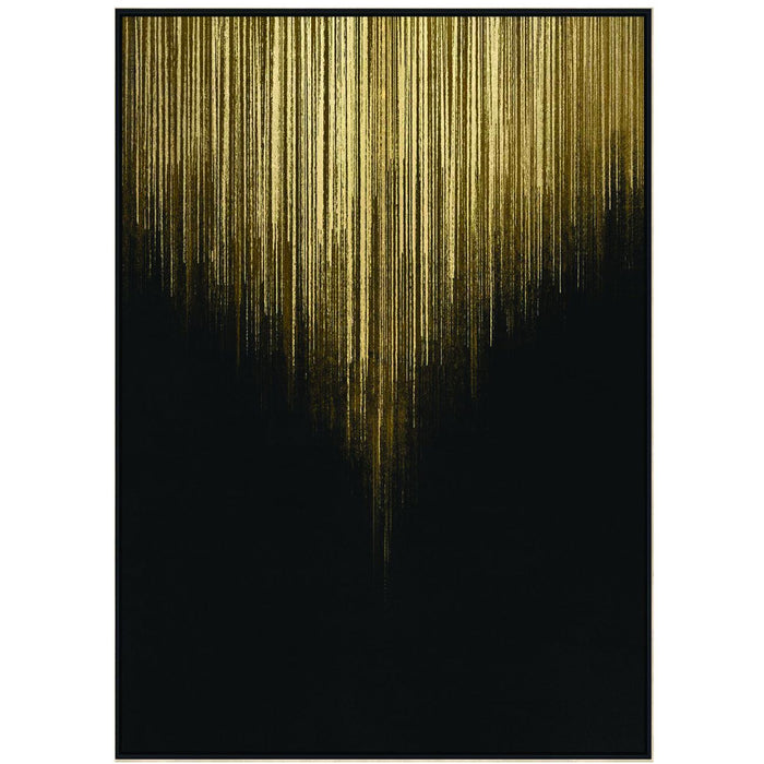Golden Rain Foiled Framed Canvas