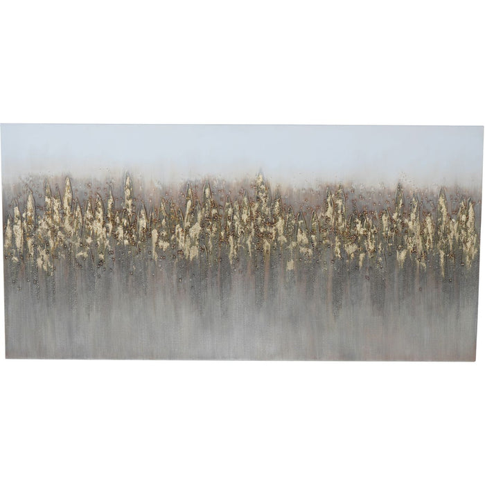 Abstract Golden Reeds Canvas Wall Art