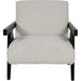 Clayton Armchair / Accent Chair, Cream Boucle, Black Wood Frame