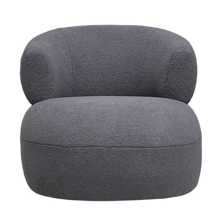 Luna Grey Boucle Occasional Accent Chair