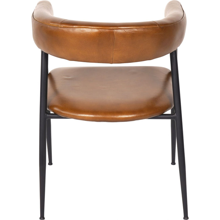 Churchill Tan Leather Dining Chairs S/2