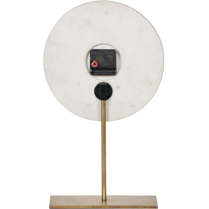 White Marble Mantle Clock On Stand
