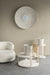 Ecomix Metal Wall Mirror, Large, Round, Cream