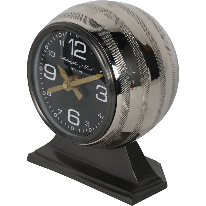 Boston Mantle / Desk Clock, Grey, Black, Small