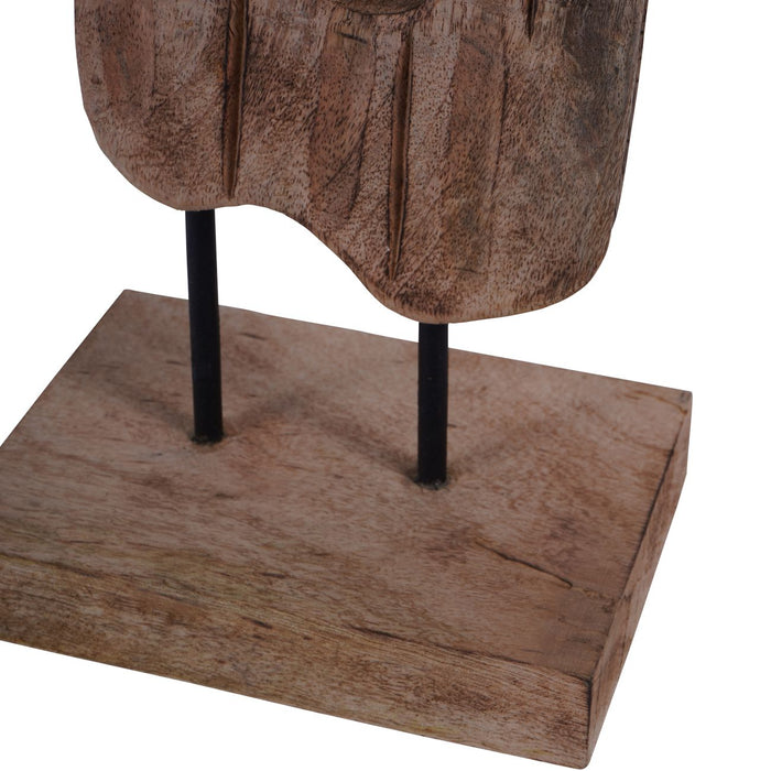 Large Carved Wood Textured Sculpture