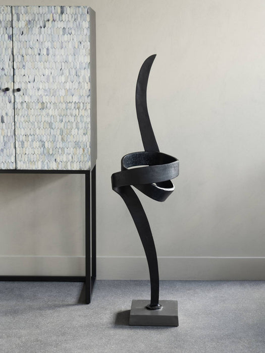 Abstract Floor Sculpture, Black Aluminium