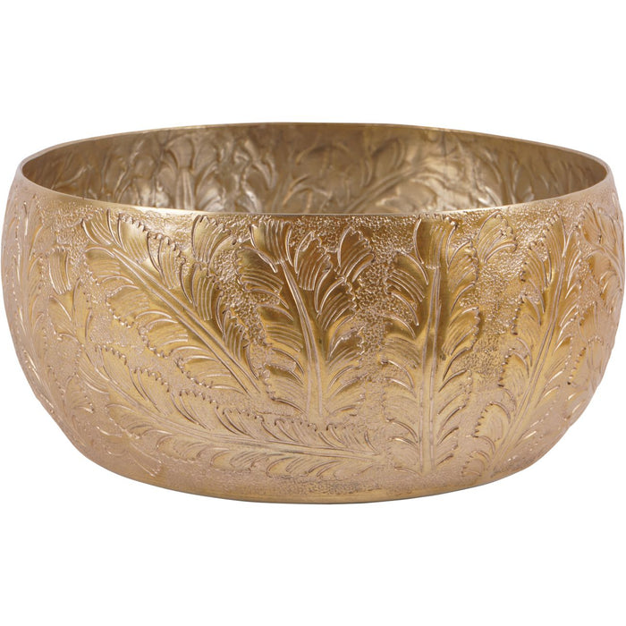 Laura Ashley Convex Small Bowl, Embossed Round, Winspear, Gold Leaf