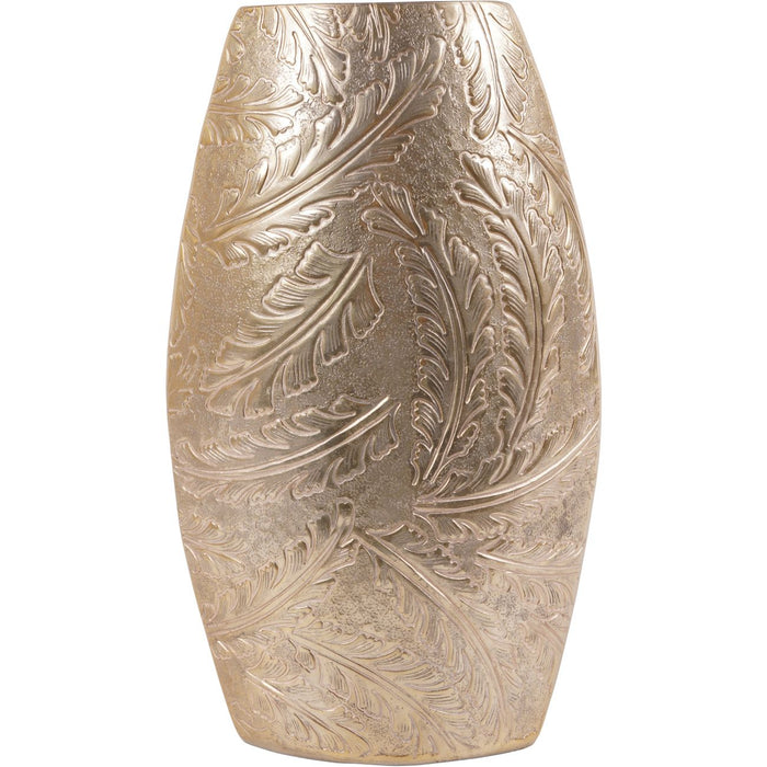 Laura Ashley Oval Barrel Vase, Winspear, Gold Leaf, Embossed, Large