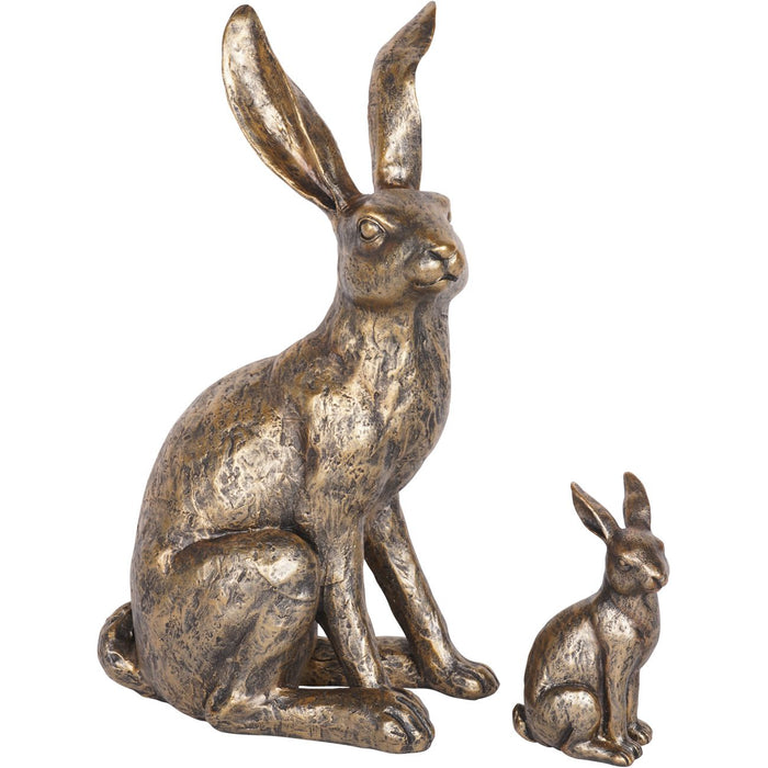 Laura Ashley Sitting Hare Sculpture, Antique Gold ( Due In 20/08/24)