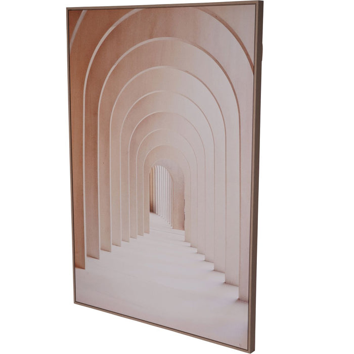 Distant Arches Framed Canvas Wall Art