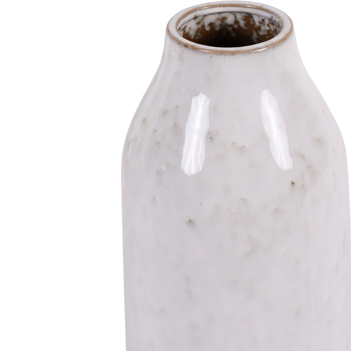 Laura Ashley Stoneware Medium Vase, Ceramic, White Lowick, Due In 29/05/24