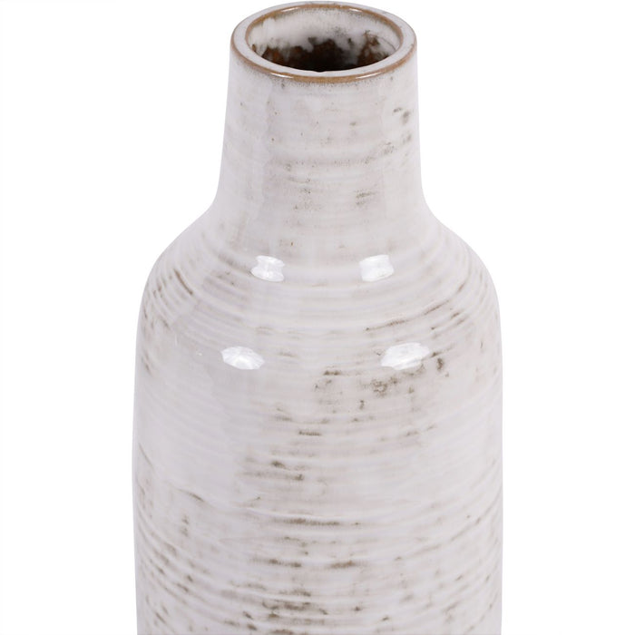 Laura Ashley Stoneware Large Vase, Ceramic, White Lowick, Due In 29/05/2024