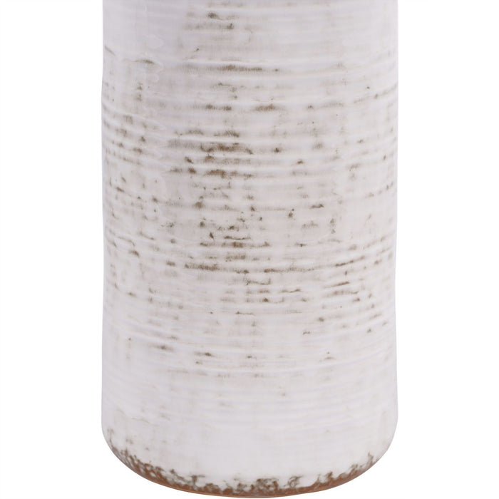 Laura Ashley Stoneware Large Vase, Ceramic, White Lowick, Due In 29/05/2024