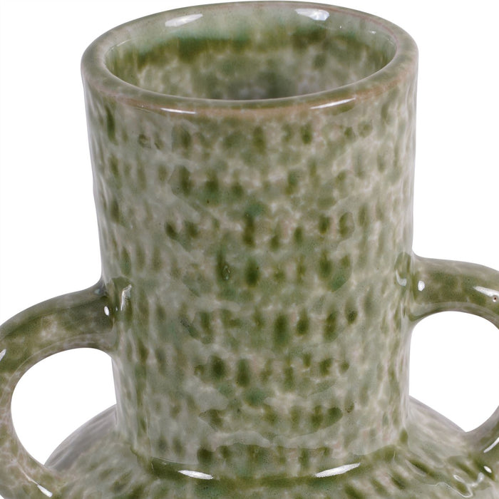 Laura Ashley Small Vase, Green Ceramic, Laneham, Stoneware, Due In 29/05/2024