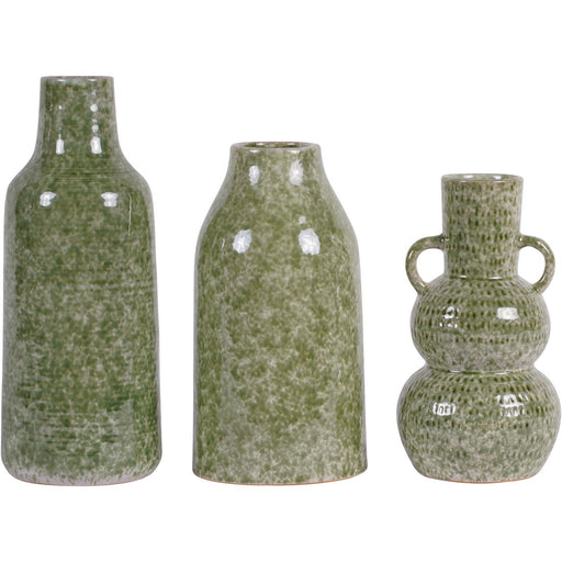 Laura Ashley Medium Vase,  Green Ceramic, Laneham, Stoneware