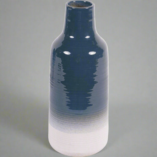 Laura Ashley Large Blue Vase, Laneham, Stoneware