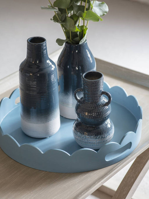 Laura Ashley Small Blue Vase, Laneham, Stoneware
