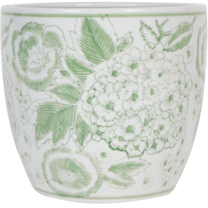 Laura Ashley Green Porcelain Planter - Large ( Due In 29/05/2024 )