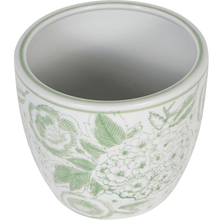 Laura Ashley Green Porcelain Planter - Large ( Due In 29/05/2024 )