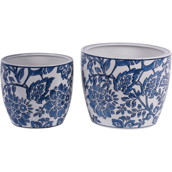 Laura Ashley Blue & White Adain Porcelain Planter Large ( Due In 19-Apr-2024 )