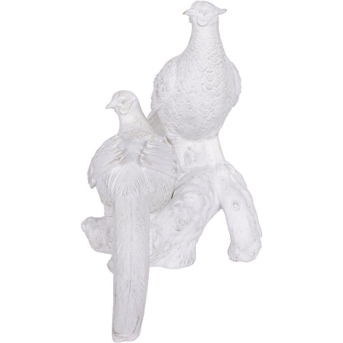 Laura Ashley Pheasant Sculptures, Distressed White  ( Due In 18-Apr-2024 )