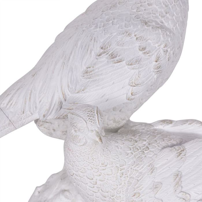 Laura Ashley Pheasant Sculptures, Distressed White  ( Due In 18-Apr-2024 )