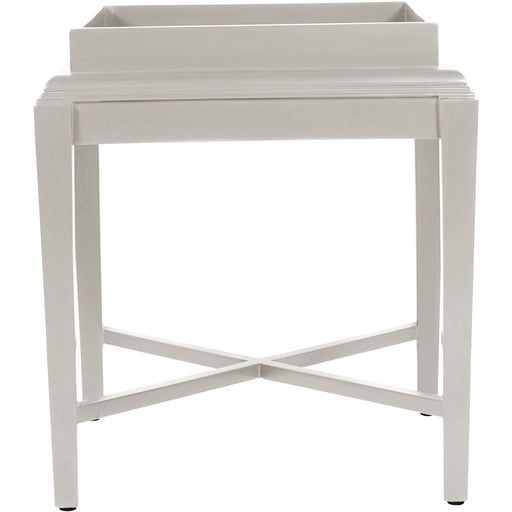Laura Ashley Side Table, Dove Grey Finished, Sturdy Legs, Fixed Top