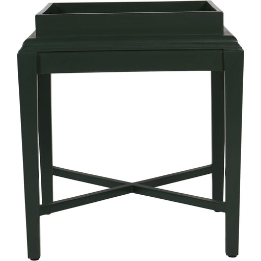 Laura Ashley Side Table, Green Finished Northall, Sturdy Legs, Fixed Top