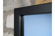 Metal Wall Mirror, Square Frame , Black 90 x 90 cm