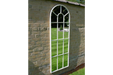 Indoor / Outdoor Large Aged White Metal Window Garden Mirror - 170 x 60 cm - Decor Interiors