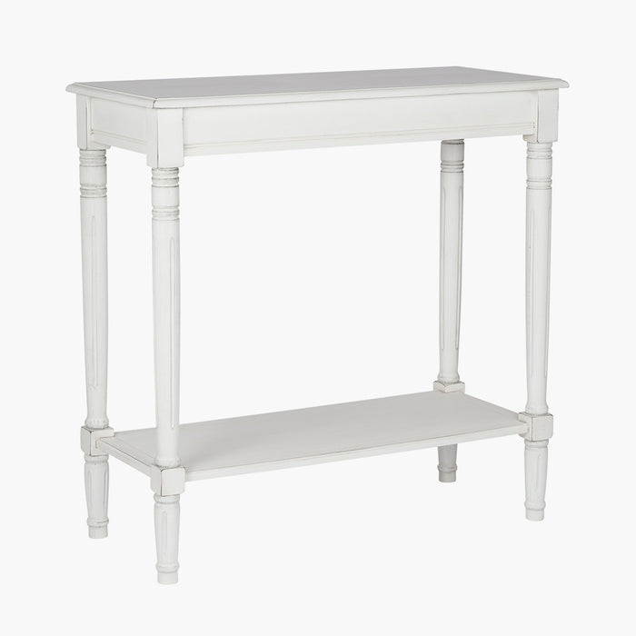 Heritage Console Table, White Pine Wood, Lower Shelf, Due Back In 31/05/2024