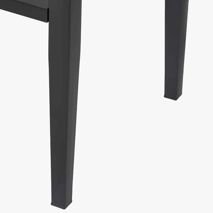 Marnie Side Table, Black Wood Veneer, Handy Shelf