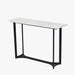 Hendrick Console Table, Black Metal Frame, White Marble 