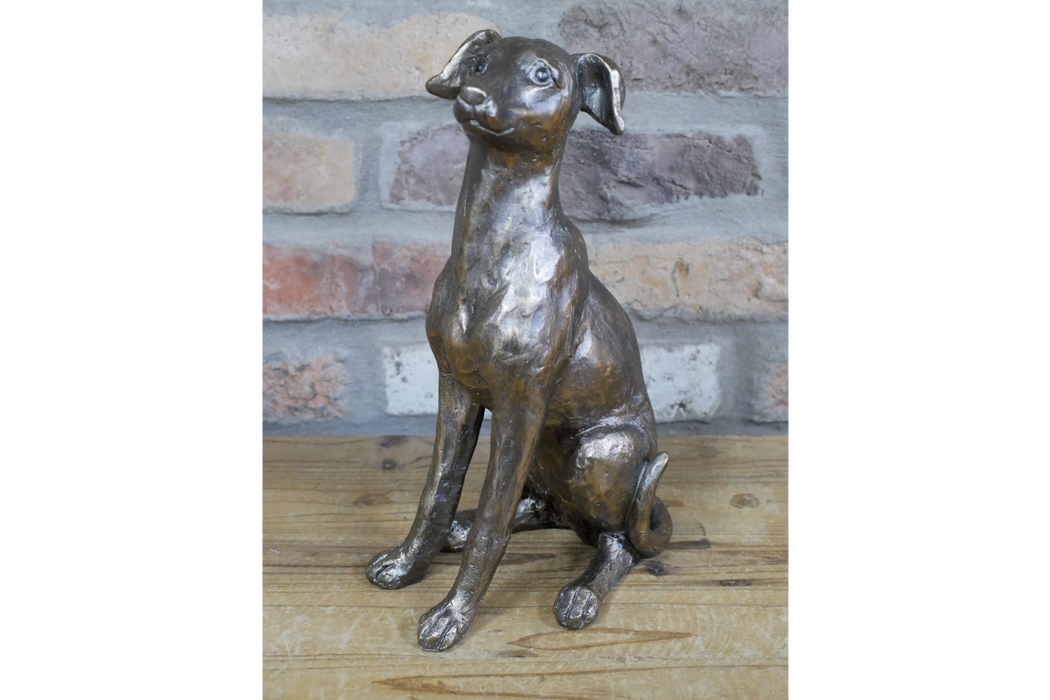 Decorative Aged Silver Dog, Home Decor, Small