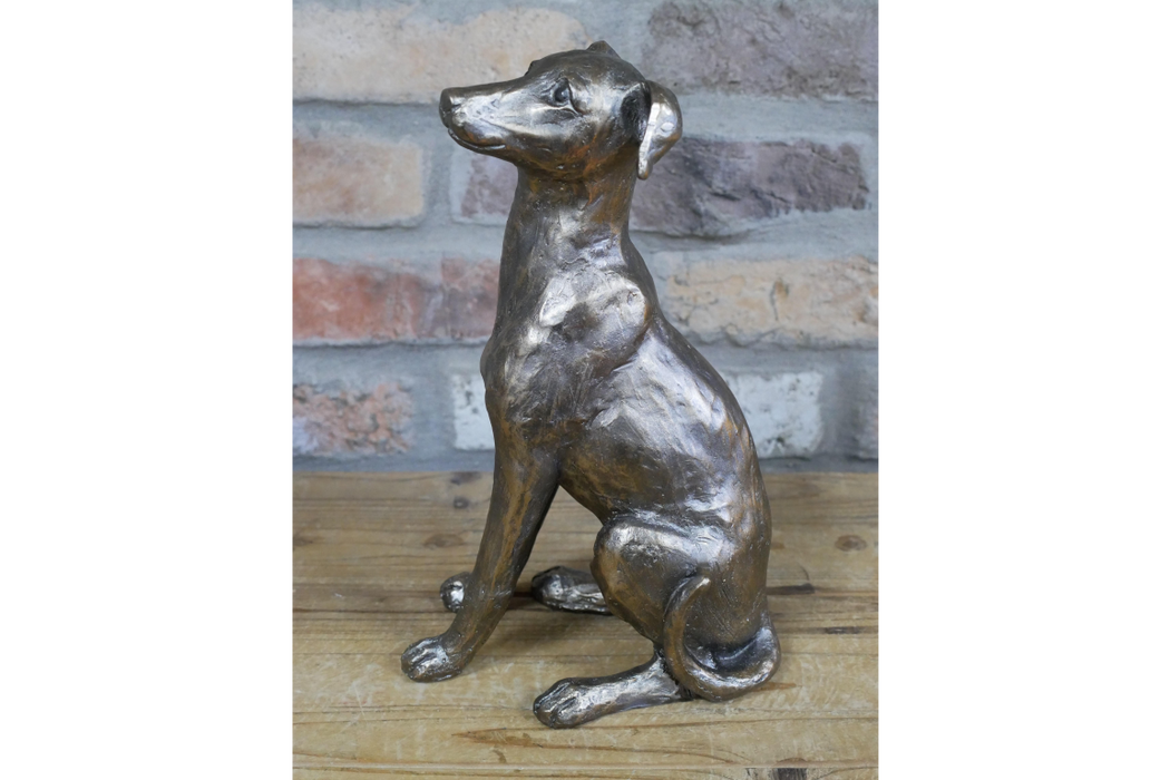 Decorative Aged Silver Dog, Home Decor, Small