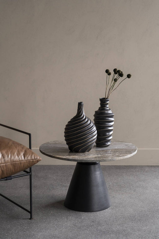Stoneware Vase, Black
