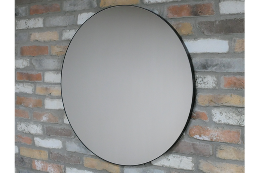 Juliette Round Wall Mirror, Metal, Black Framed