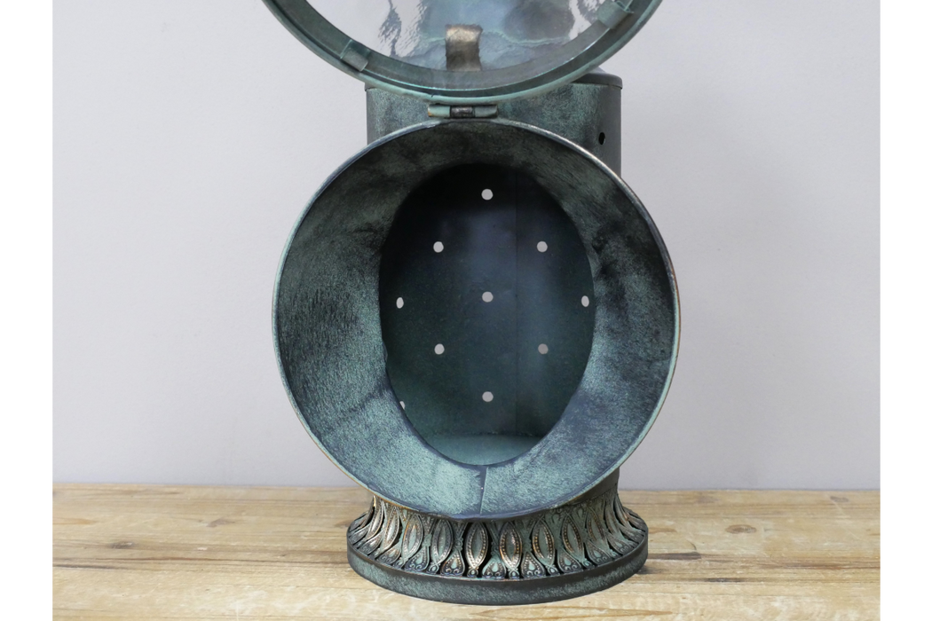 Vintage Aged Metal Miners Lantern