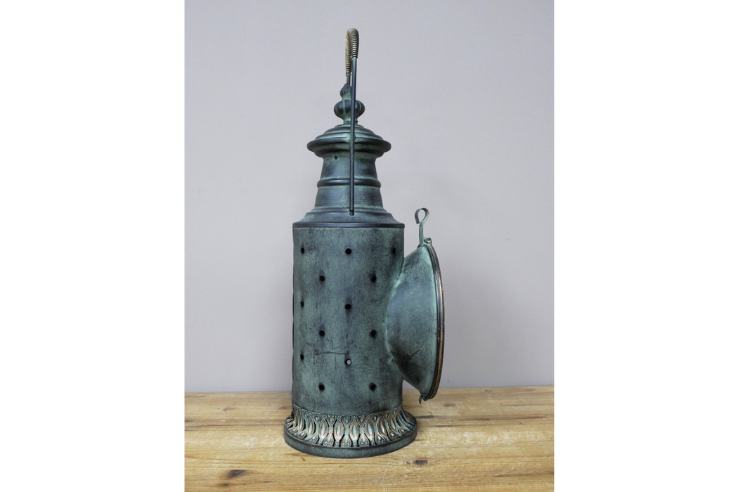 Vintage Aged Metal Miners Lantern