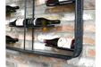 Wide Wine Rack, Wine Bottle Holder, Black Metal, Wall Hanging Wine Bottle Storage