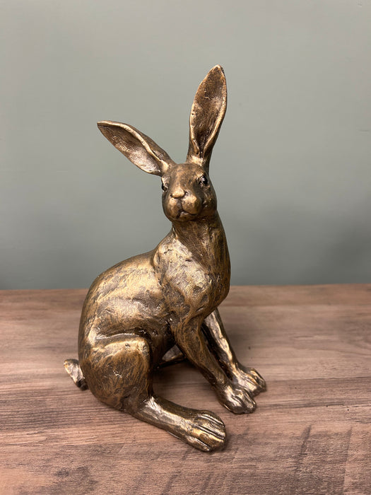 Decorative Aged Gold Hare, Home Decor
