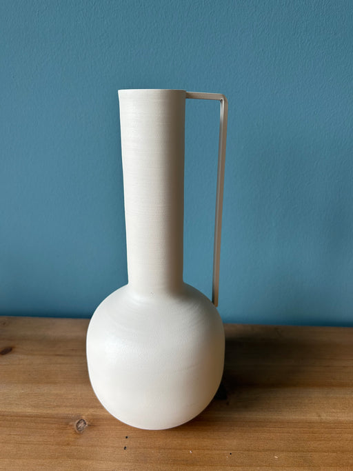 Selena Metal Vase, Off White
